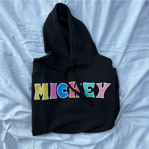 Disney Mickey Mouse x NEFF black hooded pullover sweatshirt - Picture 3 of 11